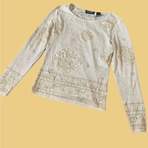 y2k ny&co glitter mesh longsleeve